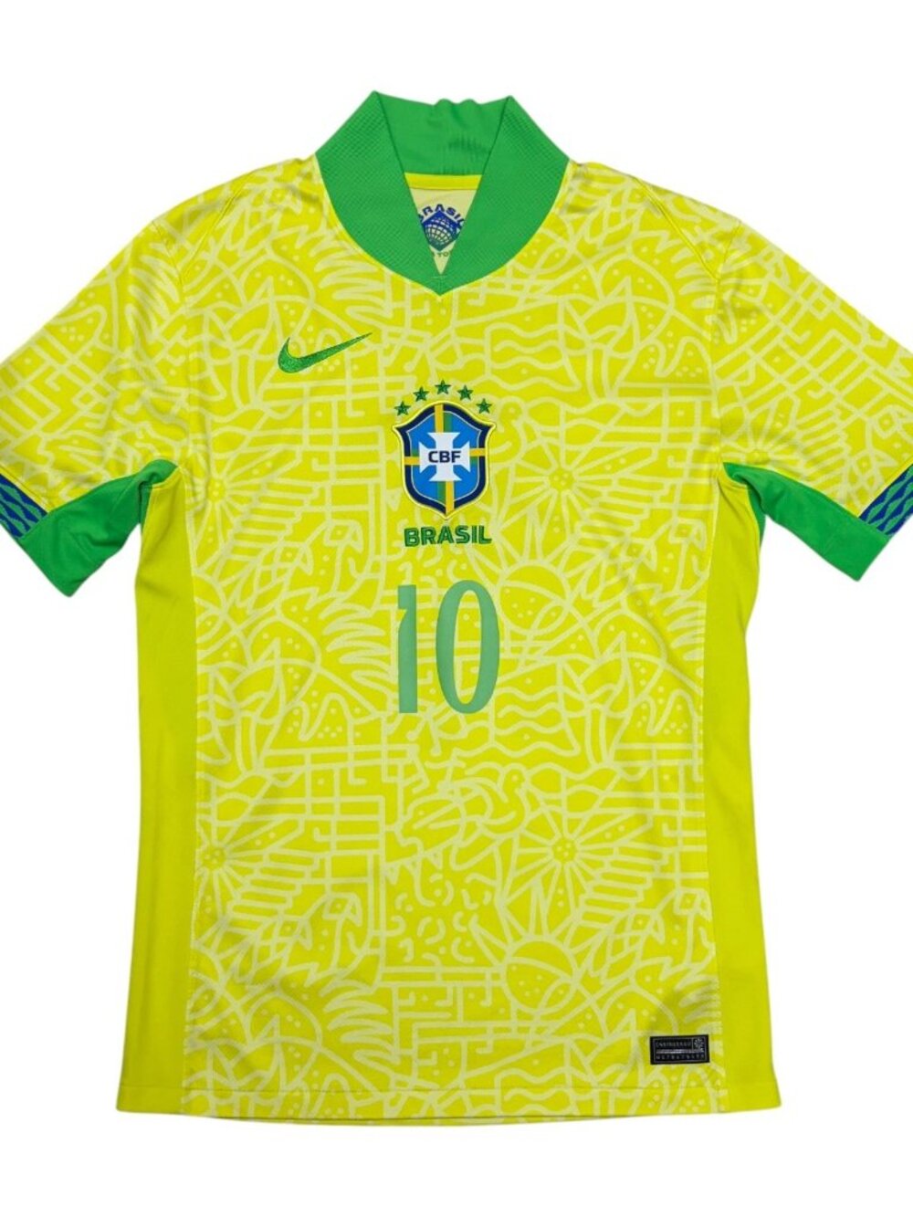 NIKE BRAZIL Soccer Jersey RODRYGO Brasil Yellow Football Kit Shirt Mens Small